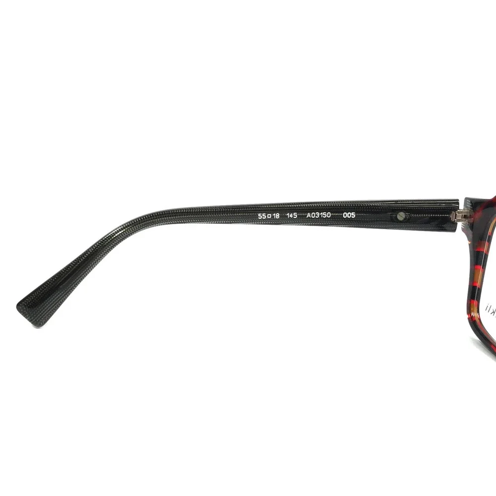 Alain Mikli Eyeglasses Frames A03150 005 Rhombus Red Black Pont Blac 55-18-145